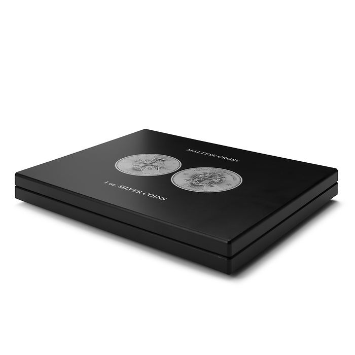 VOLTERRA UNO Presentation Case for 20 Silver Coins Maltese Cross in Capsules