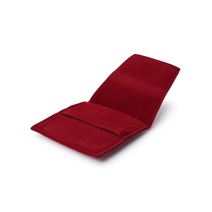 Premium Coin Pocket for one coin with or without capsule up to 50 mm, red