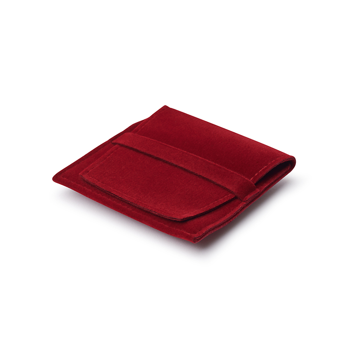 Premium Coin Pocket for one coin with or without capsule up to 50 mm, red