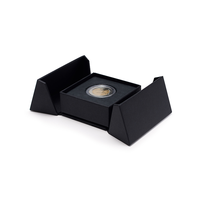 Porta coin case for a round coin capsule 26/27 mm, black