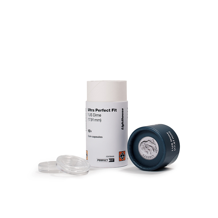 Ultra Perfect Fit coin capsules for US Dime (17,91 mm), pack of 10