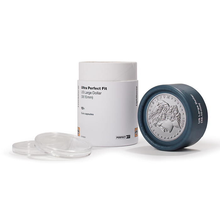 Ultra Perfect Fit coin capsules for US Silver Dollar (38,10 mm), pack of 10