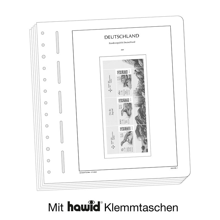 Lighthouse supplement with stamp mounts Federal Republic of  Germany booklet sheets 2024