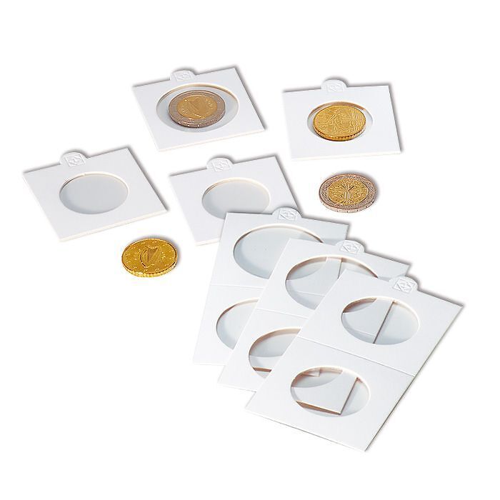 MATRIX Coin Holders 2x2', self-adhesive, white, pack of 25 or 100