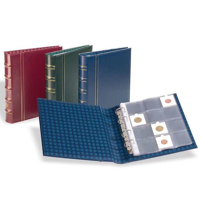 OPTIMA Album for coin holders in classic design, with 10 clear pockets
