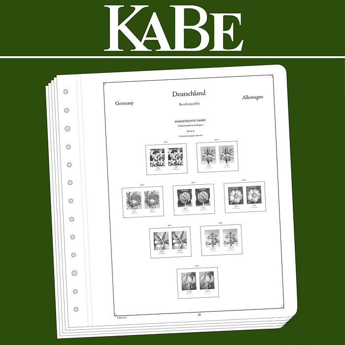 KABE OF Illustrated album pages Federal Republic of Germany, stamp booklets  at