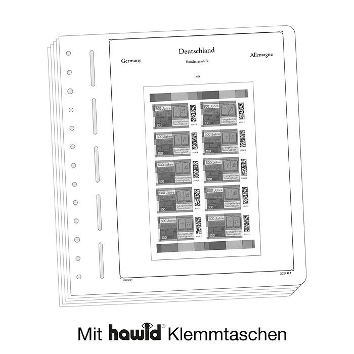 KABE OF Illustrated album pages Federal Republic of Germany, stamp booklets