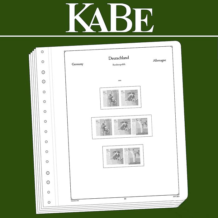 KABE OF Illustrated album pages Federal Republic of Germany, combinations