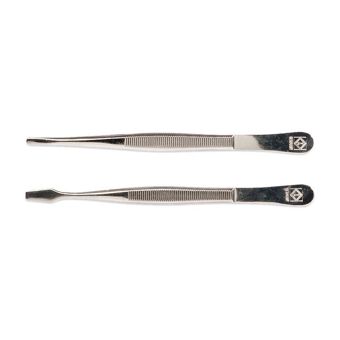 Stamp tongs De-Luxe, 12 cm (4 3/4''), with sleeve, straight