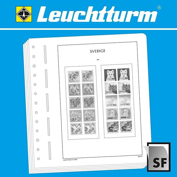 LIGHTHOUSE SF Illustrated album pages Sweden, stamp booklets 2011