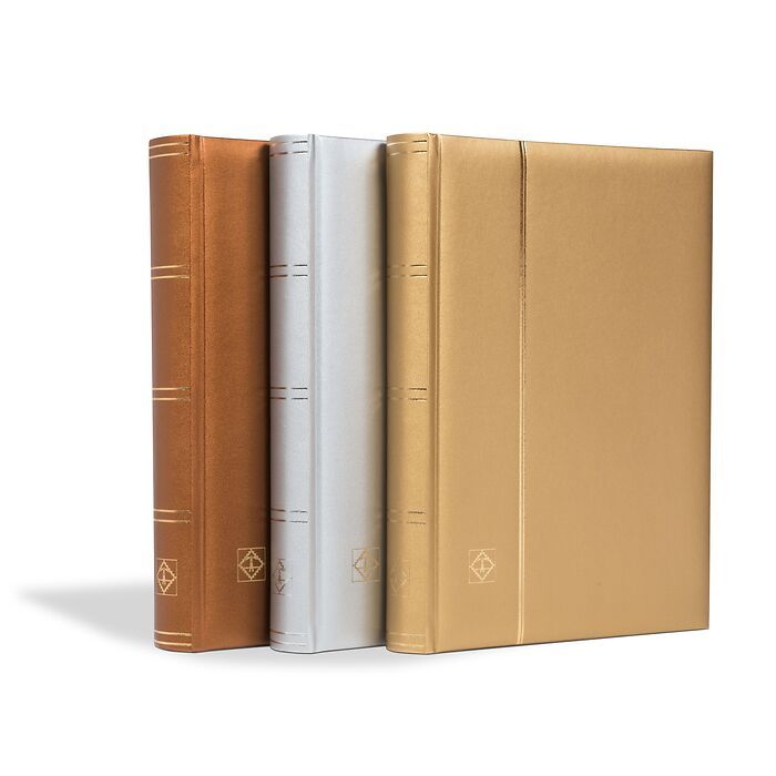 COMFORTStockbook, 64 chamois-colored pages, padded cover, Metallic Edition