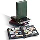 PREMIUM S32 A4 Stockbook, 32 black pages, padded leather cover, blue