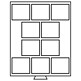 Coin Box 10 square compartments 69x62 mm, smoke colored