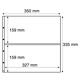 Plastic Pockets for New Postcards, 2-way division, clear