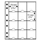 GRANDE Plastic Stock Pages with 12 spaces for 2.5'x2.5' Coin Holders