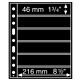 GRANDE Plastic Pockets with 6 horizontal stripes, black
