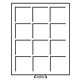 Coin Box 12 square compartments up to 64 mm, smoke colored