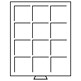 Coin Box 12 square compartments up to 64 mm, gray