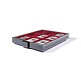 Coin Box 9 square compartments for US Certified Coin Holders (slabs), smoke colored
