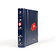 Turn-bar Binder PERFECT DP, classic design, 'HELVETIA' imprint incl. slipcase, blue