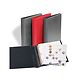 GRANDE F 3-RING BINDER with 4 ENCAP PAGES for CHAMPAGNE CAPS, Red