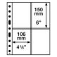 SH 312 plastic sheets, 4 pockets for postcards (A6), PP, clear, pack of 50