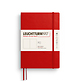 Notebook Medium (A5), Softcover, 123 numbered pages, Cherry, plain