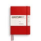 Notebook Medium (A5), Softcover, 123 numbered pages, Cherry, dotted