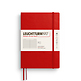 Notebook Medium (A5), Softcover, 123 numbered pages, Cherry, ruled