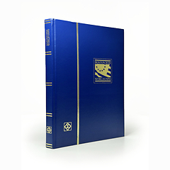 Basic stockbook Boston Stamp Show 2026, 32 black pages, unpadded, blue - LH, USA
